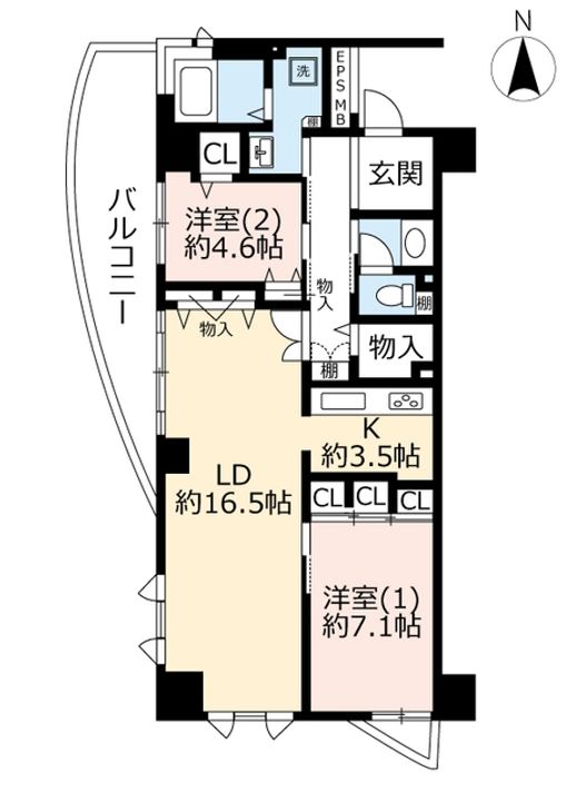 UR新川・島屋敷通りの間取り