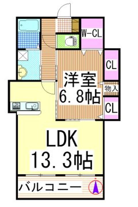 スカイコート志比田の間取り