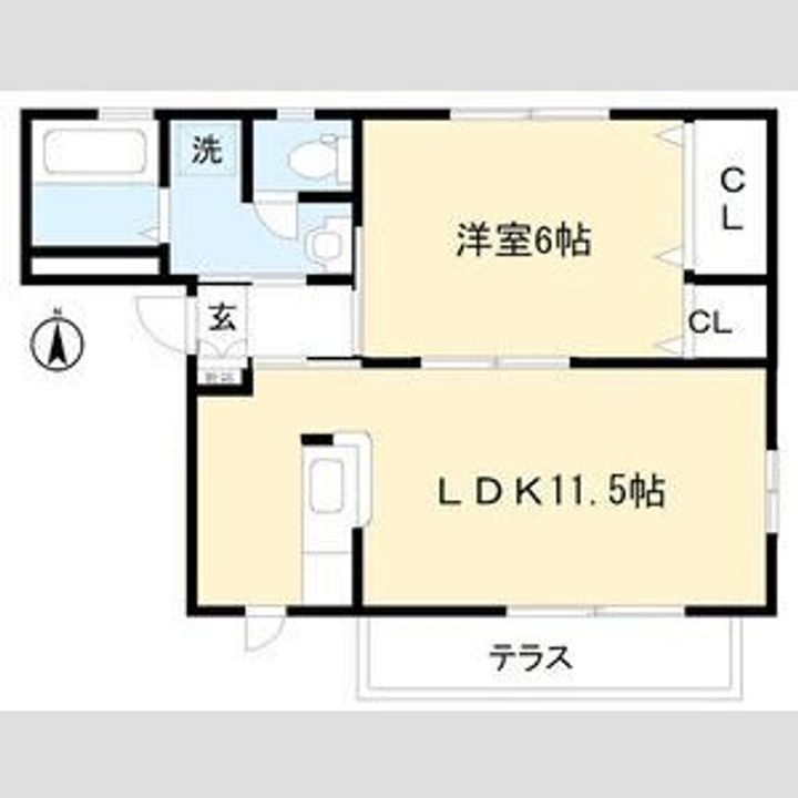 カサヤハイツ B棟の間取り