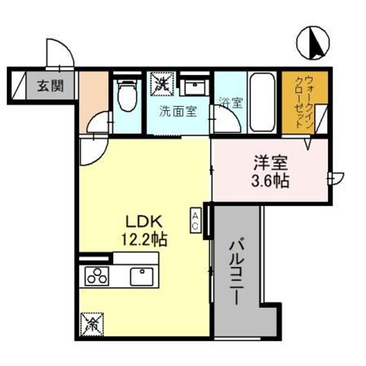 栃木県宇都宮市宿郷1(アパート)の賃貸物件の間取り