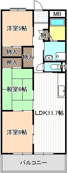 ライフステージ川間の間取り