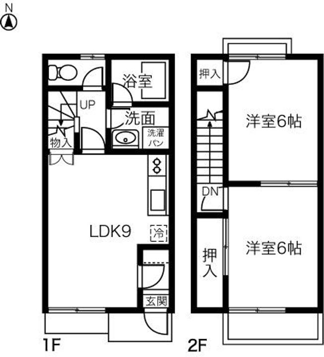DUPLEX 国王100Bの間取り
