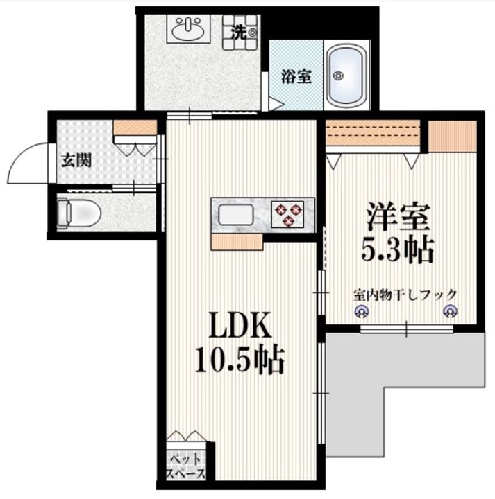 埼玉県志木市本町5(マンション)の賃貸物件の間取り