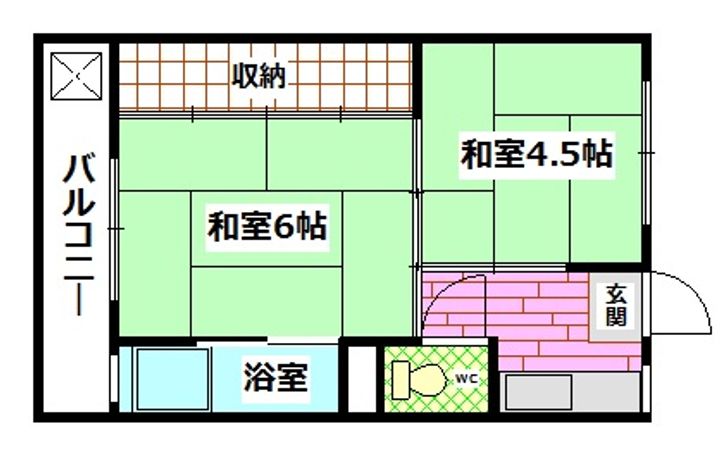 ビレッジハウス中野 2号棟の間取り