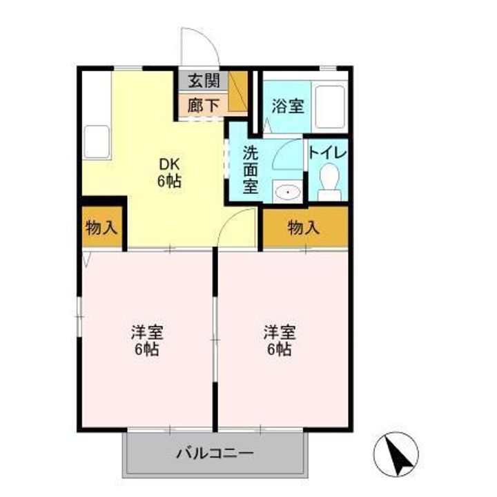 千葉県東金市東金(アパート)の賃貸物件の間取り