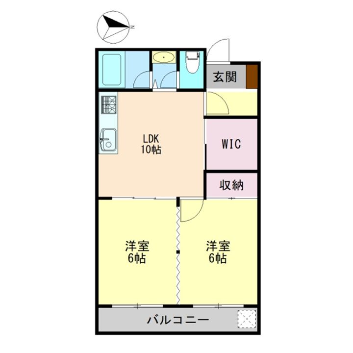 徳島県徳島市北矢三町3(マンション)の賃貸物件の間取り