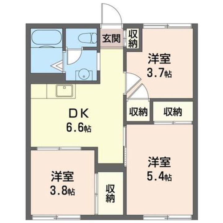 南ハイツの間取り
