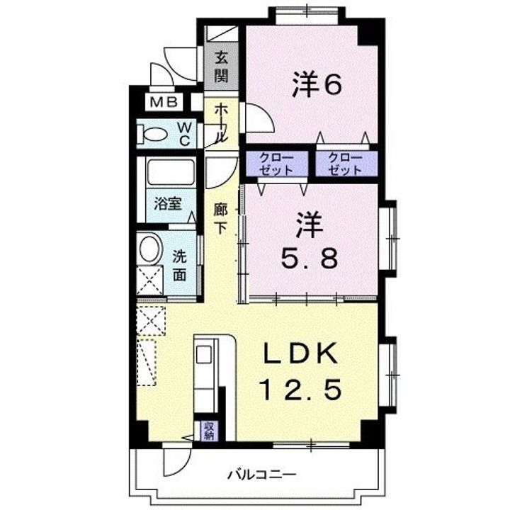 マンション グレースコートの間取り