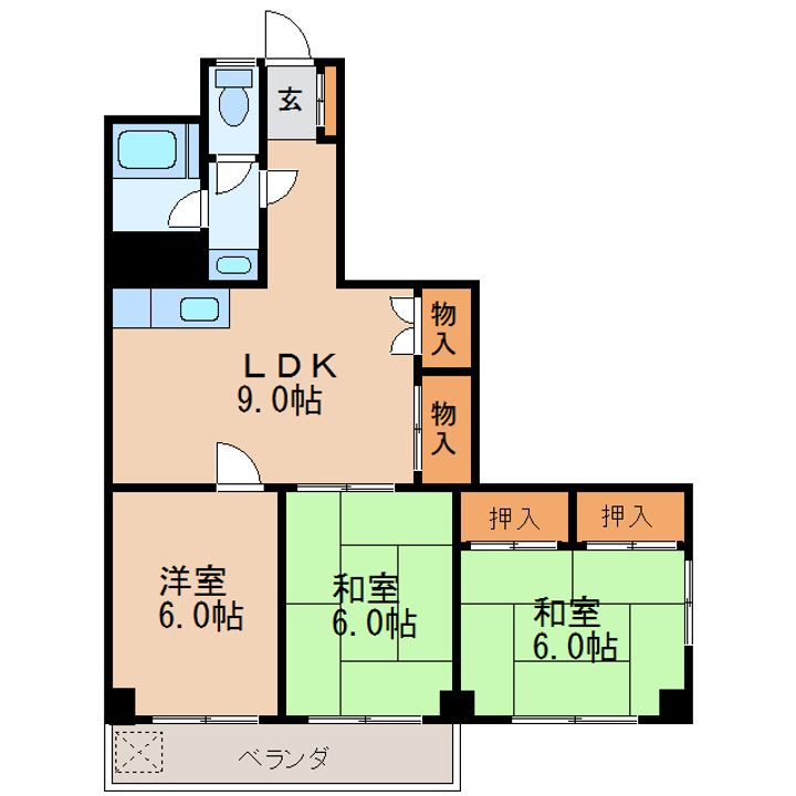 NTビル白壁の間取り