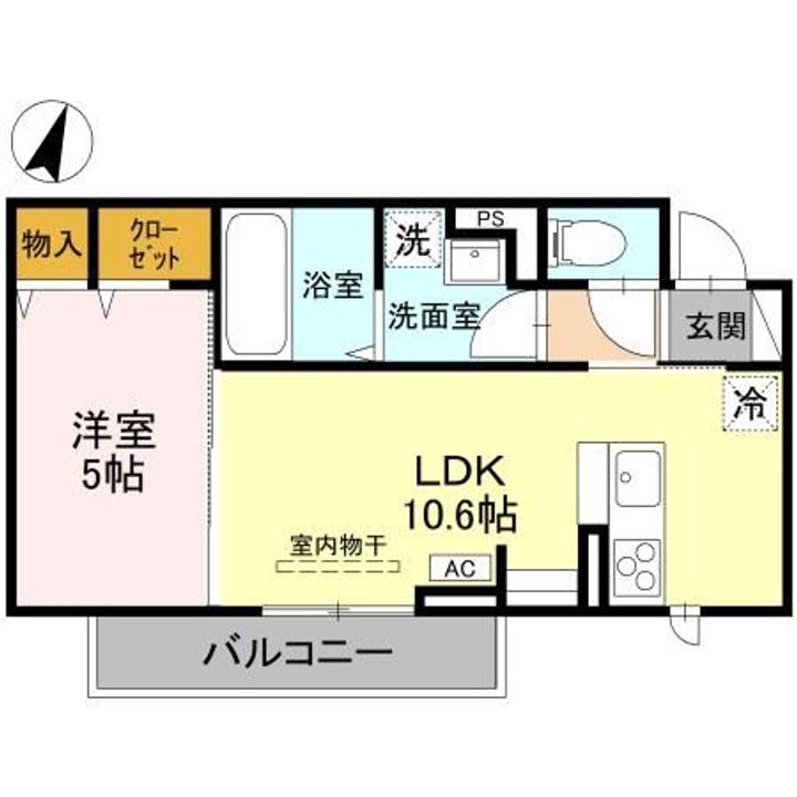 新潟県新潟市中央区幸西2(アパート)の賃貸物件の間取り