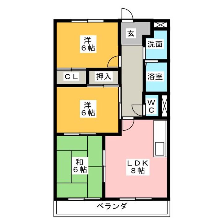 エルシュライン Nの間取り