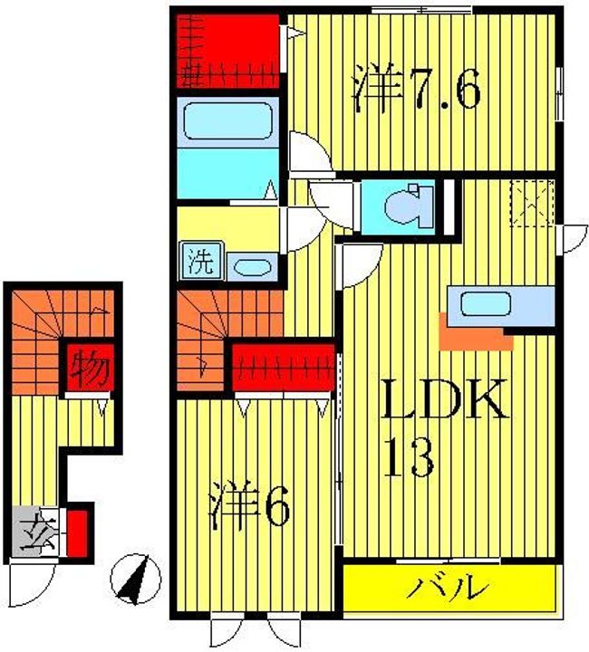 エクセレント三輪野山I・IIの間取り