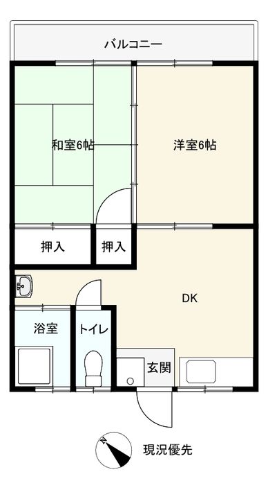 堤ハイツの間取り