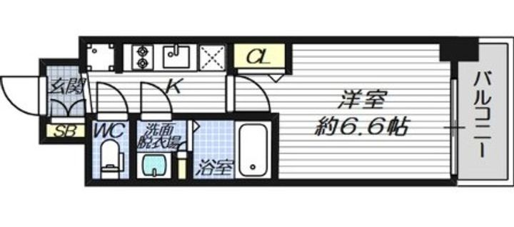 大阪府大阪市都島区都島北通1(マンション)の賃貸物件の間取り