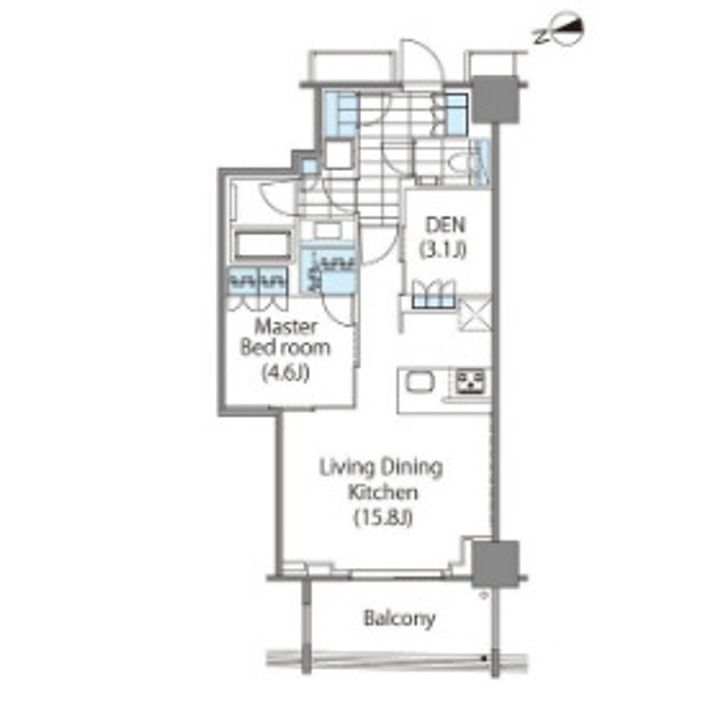東京都新宿区新宿6(マンション)の賃貸物件の間取り