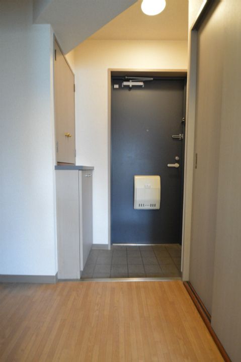 ハイツユートピアの玄関