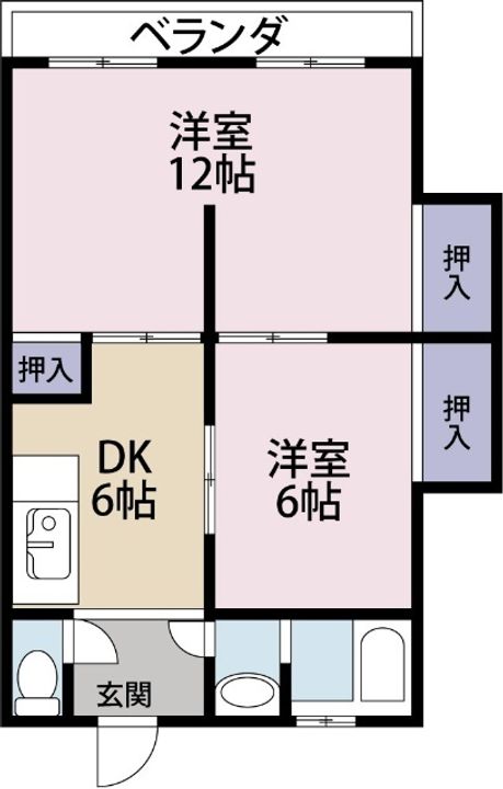 富士茜ハイツの間取り