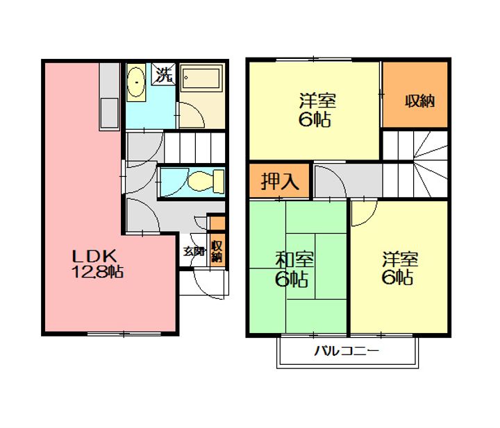 神奈川県中郡大磯町西小磯(一戸建)の賃貸物件の間取り