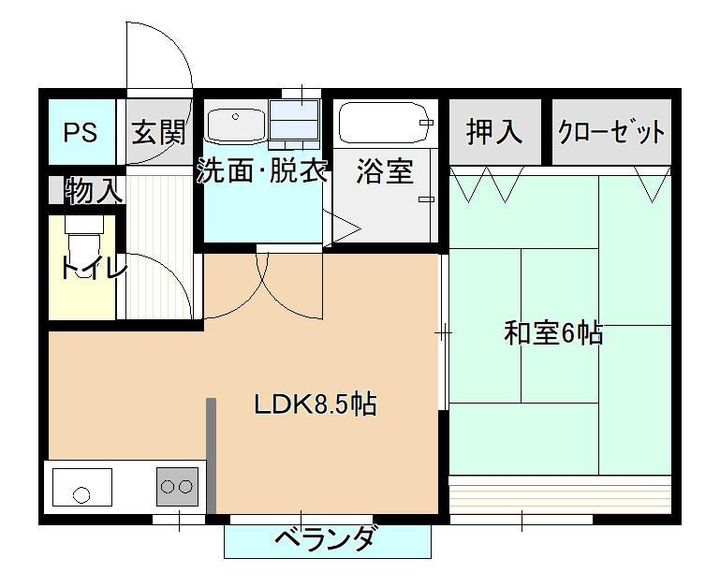 山形県山形市幸町(アパート)の賃貸物件の間取り