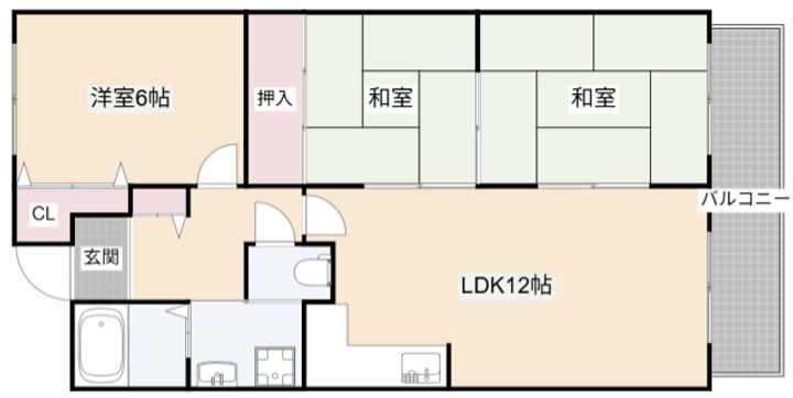 大阪府高槻市辻子1(マンション)の賃貸物件の間取り