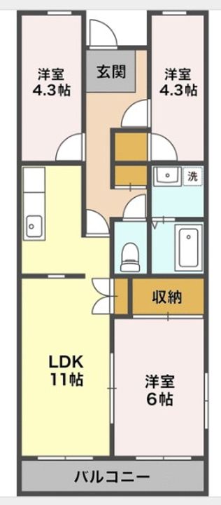 桜館3の間取り