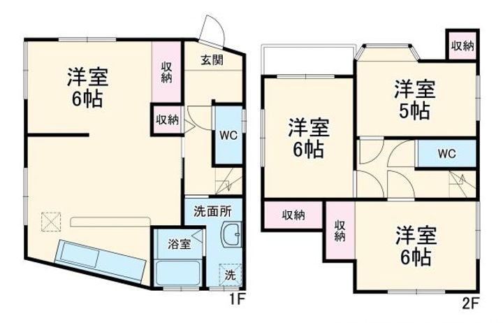 神奈川県横浜市戸塚区戸塚町(一戸建)の賃貸物件の間取り