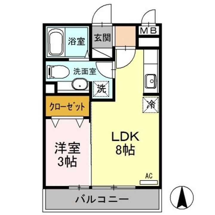 ルミエールヤナセ Aの間取り