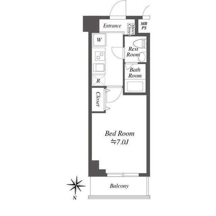 東京都新宿区中落合1(マンション)の賃貸物件の間取り