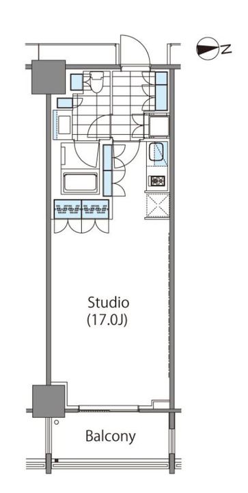 東京都新宿区新宿6(マンション)の賃貸物件の間取り