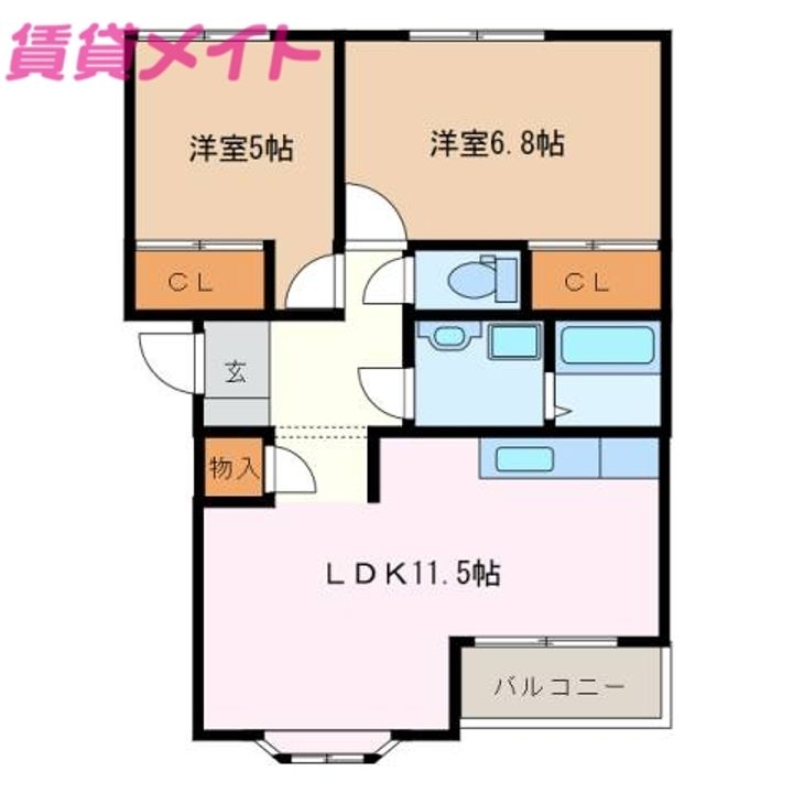 クローバーAの間取り