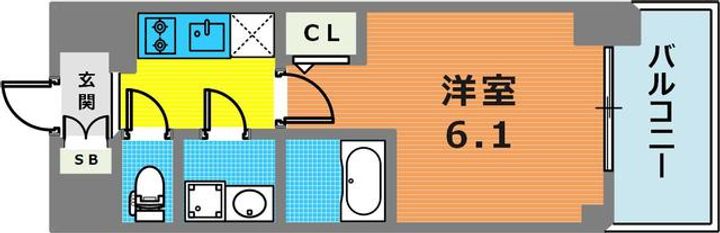 エスリード神戸ラ・コスタの間取り