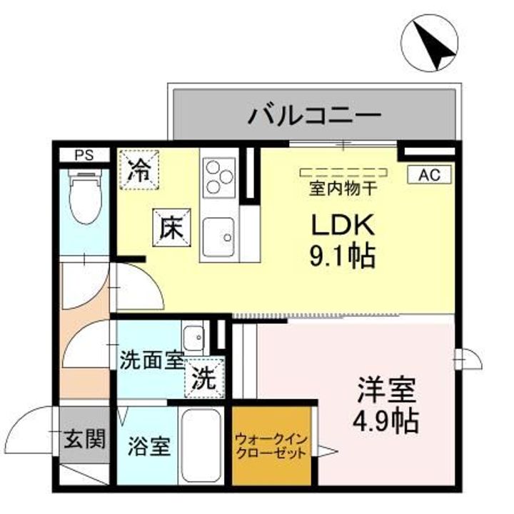 新潟県新潟市中央区幸西2(アパート)の賃貸物件の間取り