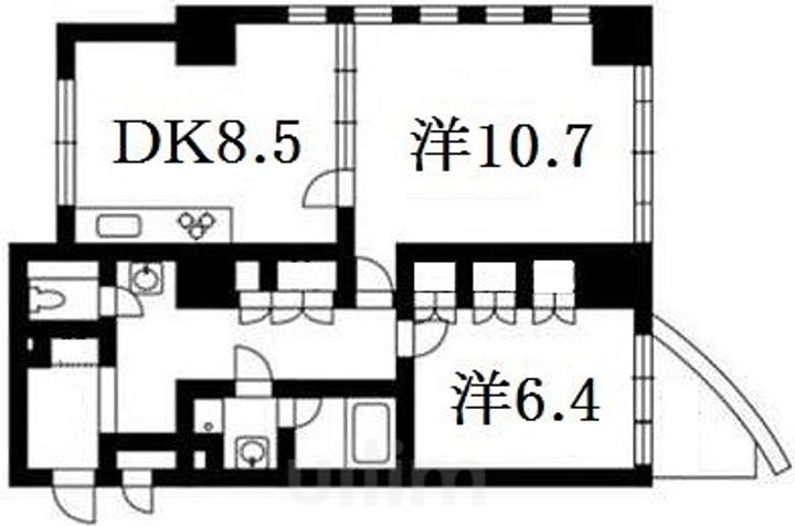 京都府京都市東山区祇園町南側(マンション)の賃貸物件の間取り