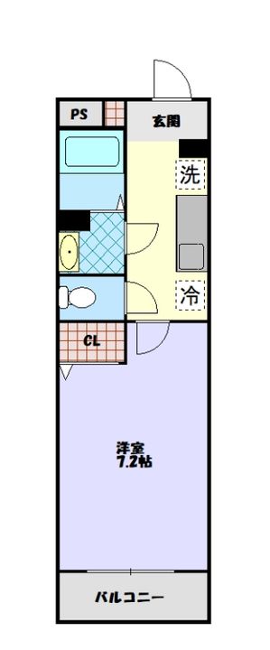 宮城県仙台市若林区新寺3(マンション)の賃貸物件の間取り