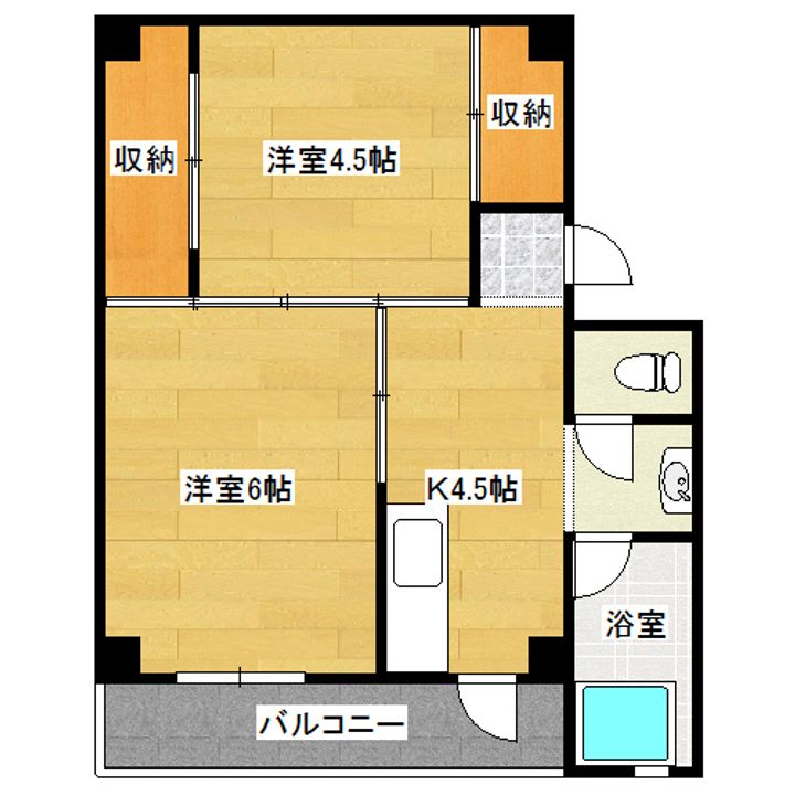ビレッジハウス万富 1号棟の間取り