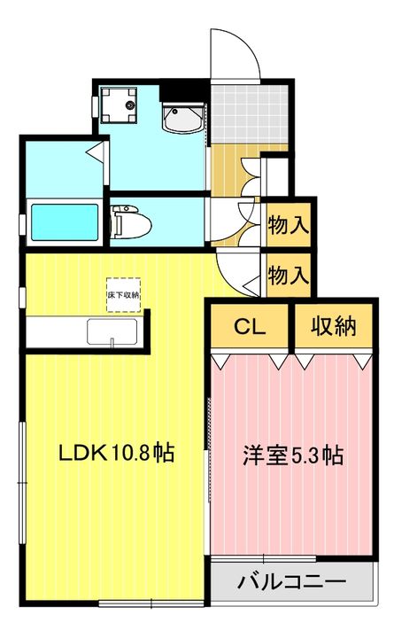 宮城県仙台市若林区かすみ町(アパート)の賃貸物件の間取り