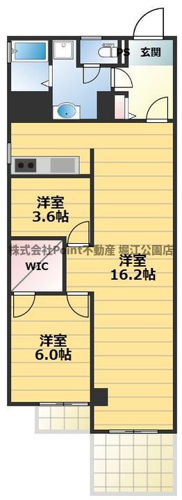 大阪府大阪市西区江戸堀2(マンション)の賃貸物件の間取り