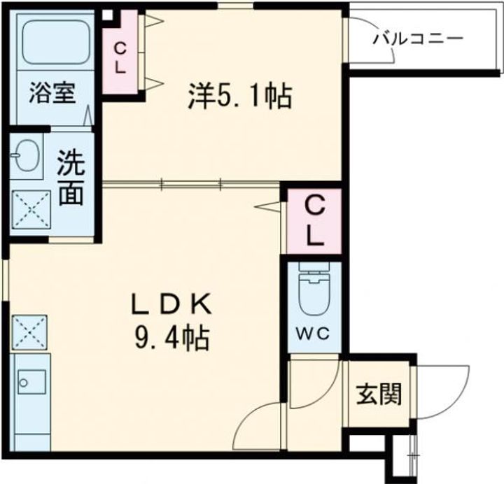 フジパレス堺北花田V番館の間取り