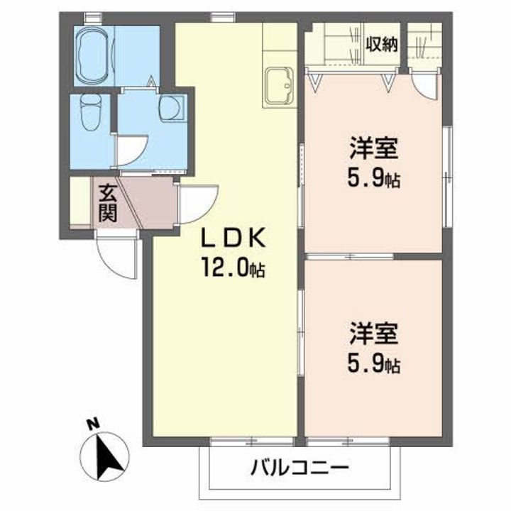 プレッセ山根Aの間取り