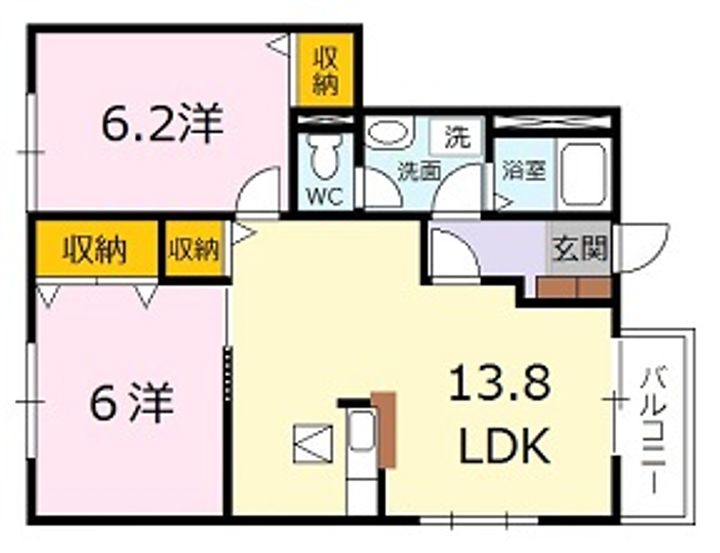 広島県広島市安佐北区深川1(アパート)の賃貸物件の間取り