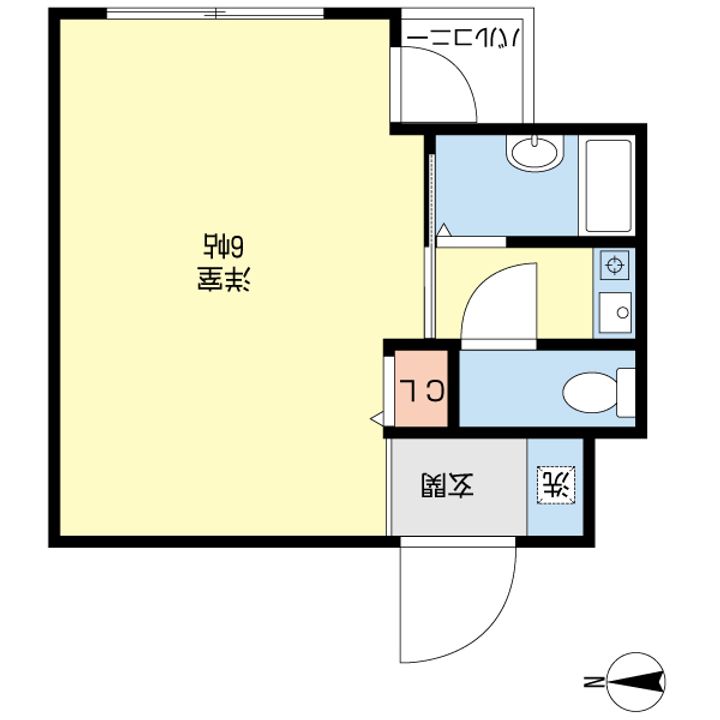 福岡県福岡市中央区荒戸1(マンション)の賃貸物件の間取り