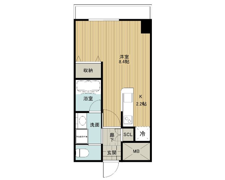 BUENA上大川前通4の間取り