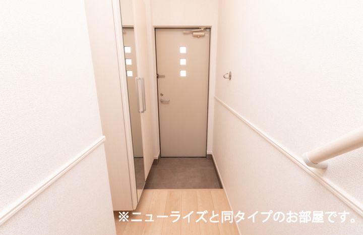 岡山県倉敷市宮前(アパート)の賃貸物件の玄関