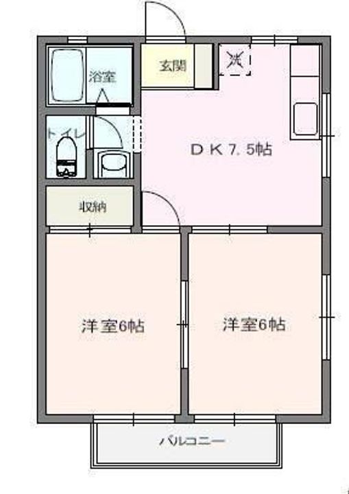神奈川県綾瀬市寺尾西1(アパート)の賃貸物件の間取り