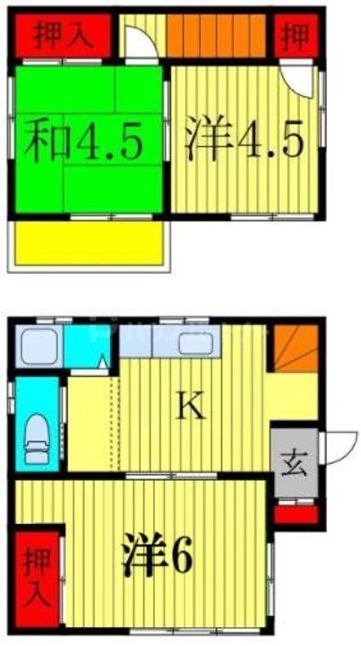 千葉県松戸市上矢切(一戸建)の賃貸物件の間取り