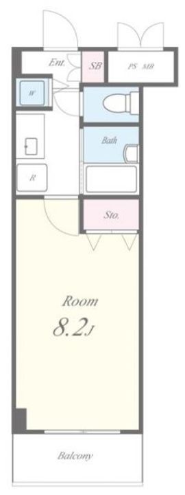 京都府京都市伏見区北端町(マンション)の賃貸物件の間取り