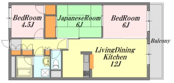 広島県廿日市市塩屋2(マンション)の賃貸物件の間取り