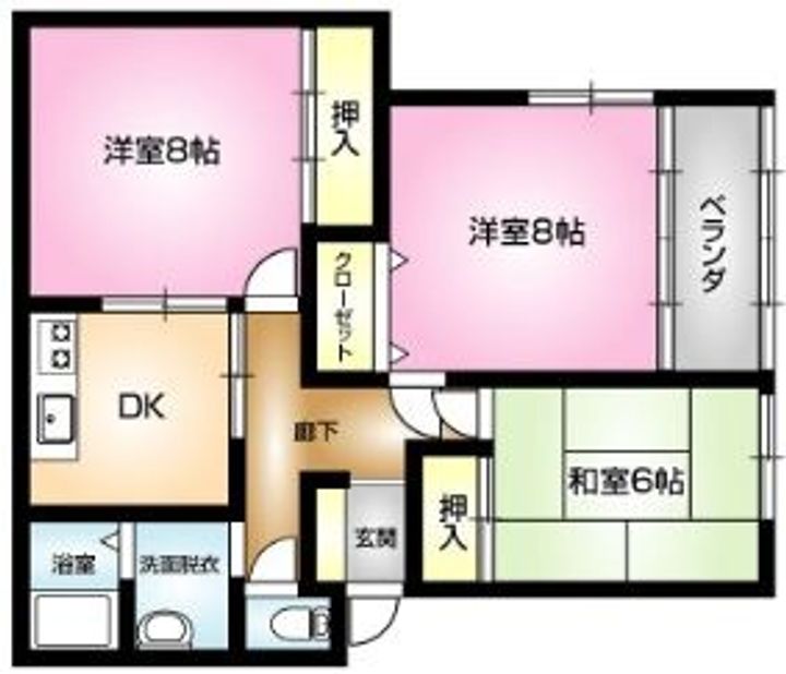 コーポグリーンビューの間取り