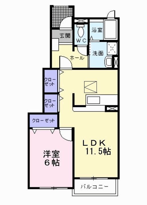 徳島県阿南市大潟町(アパート)の賃貸物件の間取り