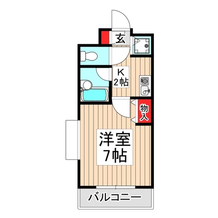 メゾン上富Bの間取り